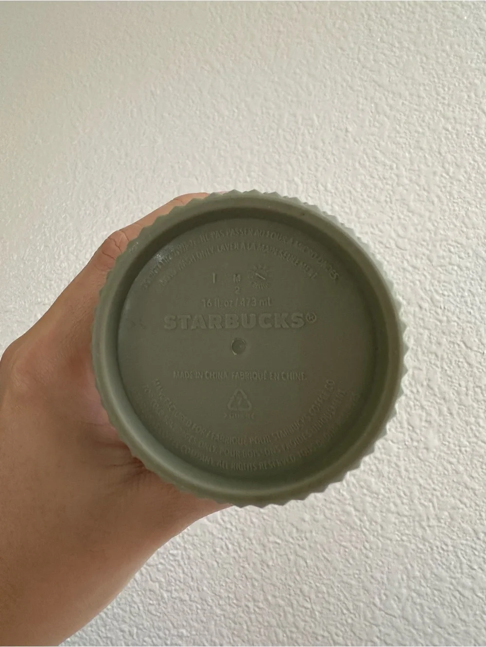 Starbucks Olive Green Textured Reusable Cup